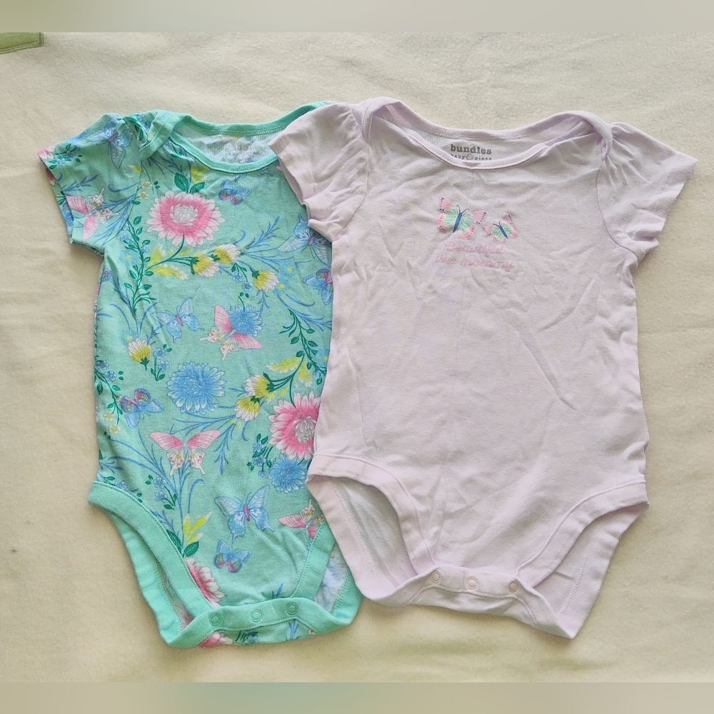 100% Cotton "Beautiful Like Mommy" and Floral Body Shit Short Sleeve 18-24 Month